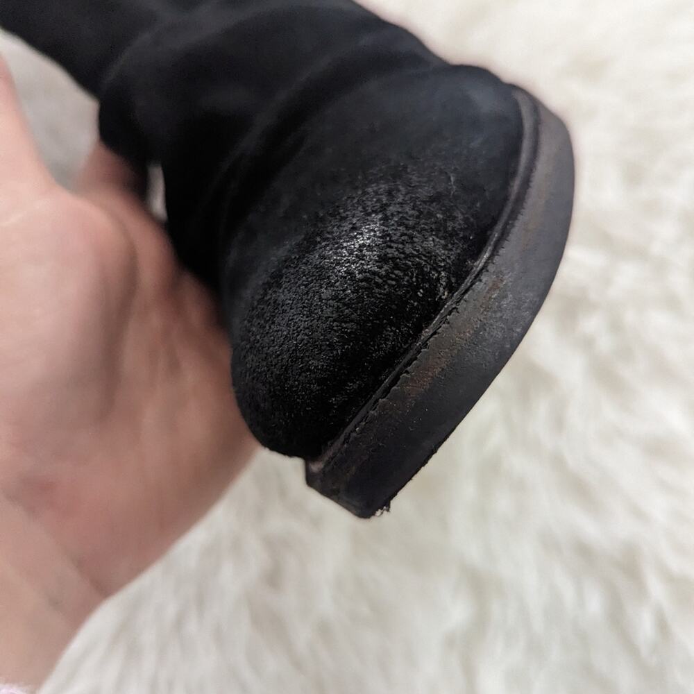 Women's Bos & Co. Barlow Genuine Leather Black Boots Back Tie 40 = 9  -- 9.5 - Picture 11 of 12
